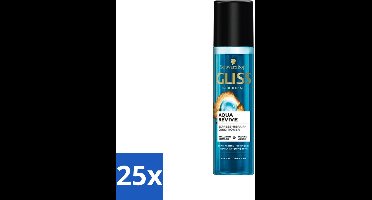 25 x Gliss - Anti-Klit Spray Aqua Revive - Voor Hydraterend en Makkelijk Doorkambaar Haar - 200 ml - Anti Klit Spray - Droog Haar - Hydraterende Spray - Haar Hydratatie - Doorkambaar Haar