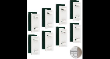 Brenzoos - 8-pack korte plakhouders voor Klemmfix-rolluiken en dubbele rolluiken - Eenvoudige montage zonder boren - Voor PVC-ramen en balkondeuren - Praktische bevestigingsoptie