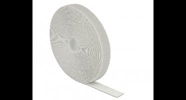 Klittenband rol 20mm / grijs (10 meter)