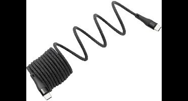 BKL Electronic USB-C-kabel USB 2.0 USB-C stekker 1.5 m Zwart Afscherming gevlochten 10080172