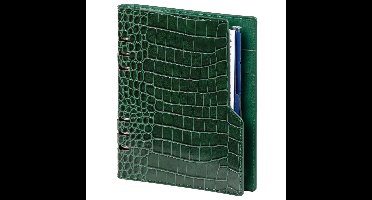 1016-09 hervulbare A5 Planner Organizer Compact Croco Groen 1 week per 2 paginas 2025-2026-2027