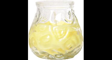 Citronella Lowboy Tafelkaars - 6x - 7 cm - 17 branduren - citrusgeur - citronella sfeerkaarsen