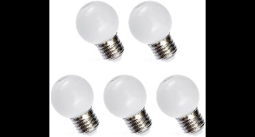 Spectrum LED Kogellamp E27 1W - 230V - 55 Lumen - 6000K Koud wit - Helder daglicht - Energiezuinig - 5 stuks