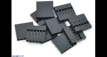 2,54 mm Dupont Krimpconnectorbehuizing: 1x6-Pins – 10 stuks – Pololu-1905