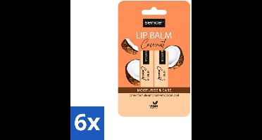 6 x Sence - Moisturise & Care - Lippenbalsem Duo - Verzorgend - 2 x 4,3 g - Lippenbalsem - Kokos - Lippenverzorging - Hydraatatie - Droge Lippen