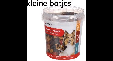 Flamingo - hondensnacks - chew'n snacks kip en zalm - soft - kleine beentjes - 500 gr training snacks .