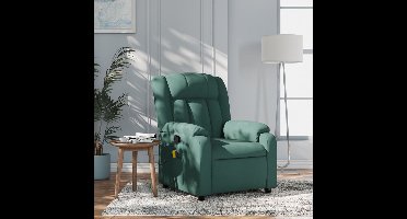 vidaXL - Massagestoel - met - donkergroene - stof