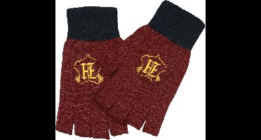 Harry Potter Hogwarts - Logo Dames Vingerloze handschoenen - rood/zwart - Standard