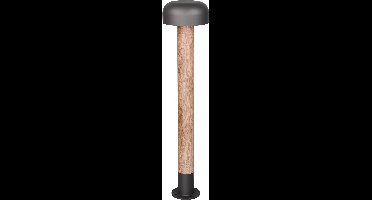 Staande Buitenlamp - Sokkellamp - Torna Palse Hoog - E27 Fitting - Rond - Bruin - Aluminium