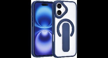 TUNIQ Anti-shock Back cover voor iPhone 17 - Ingebouwde Ringstand - Blauw