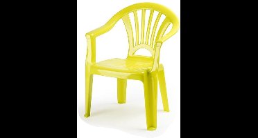 Plasticforte Kinderstoel - kunststof - lime groen - 35 x 28 x 50 cm - tuin/camping/slaapkamer