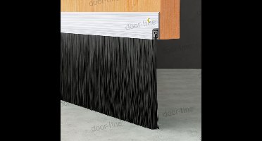 Stripborstel met h-profiel | Voor afdichting van kieren, recht profiel | Lengte: 1000 mm | Zichtbare haarlengte: 115 mm | Totale hoogte: 149 mm