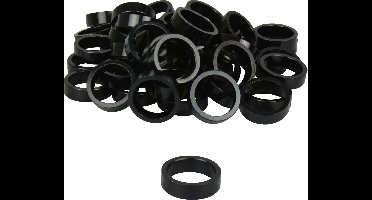 Vwp Balhoofdring 1 1/8 Inch X 10mm Aluminium Zwart 50 Stuks