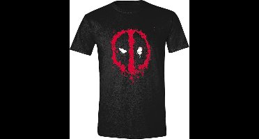 PCMerch Deadpool - Splat Logo Heren Tshirt - XL - Zwart