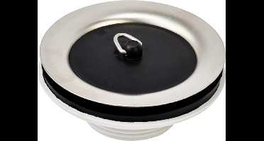 Sanivesk Afvoerplug 5/4" + plugstop zwart