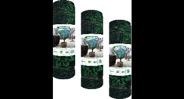 Nature plantenhoes jute - 3x stuks - H100 x D75 cm - groen wintermotief - anti-vorst planten beschermhoes