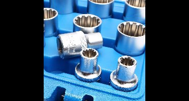 19-delige 1/2 inch XZN meertand moerset dopsleutelset 8-32 mm moerdoos dopsleutel voor 6/12-kantige spline