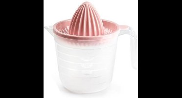 Plasticforte Sinaasappelpers/citruspers - Handmatig - kunststof - 16 x 15 cm - roze