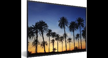 PosterMonkey - Poster natuur - Fotolijst - Palmboom - Zon - Strand - 40x30 cm - Frame - Poster met kader - Muurdecoratie - Foto met lijst