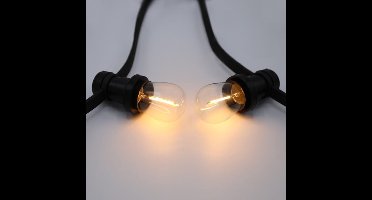 Prikkabel set met 1 watt filament lampen van helder glas: optie dimbaar