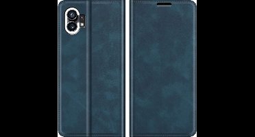 Just in Case hoesje geschikt voor Nothing Phone (1) - Hoesje met Pasjeshouder - Luxe Book Case - Blauw