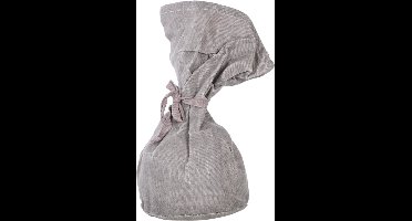 Esschert Design Deurstopper canvas - grijs - 26 cm - Deurstop/deurvastzetter