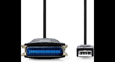 Nedis Parallelkabel - USB-A Male - Centronics 36-Pins Male - Vernikkeld - 2.00 m - Rond - PVC - Envelop