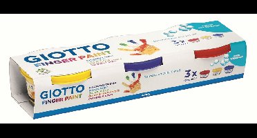 Giotto Giotto Finger Paint - Cardboard Kit Of 3 Pots 100Ml - Assorted Colours