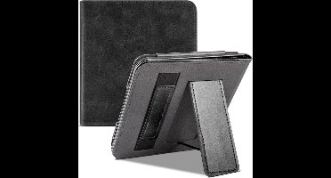 Case2go - E-reader hoes geschikt voor Tolino Epos 3 - Sleepcover - Auto/Wake functie - met handstrap - Zwart