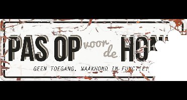 D&d Home - Waakbord - Hond - Warning Beware Of The Dog N 40x14cm Wit/grijs - 1st