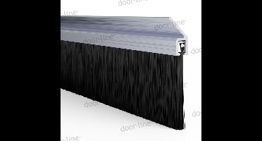 Stripborstel met F-profiel in 45 | Voor afdichting van kieren, schuin profiel 45 | Lengte: 1000 mm | Zichtbare haarlengte: 60 mm | Totale hoogte: 65 mm