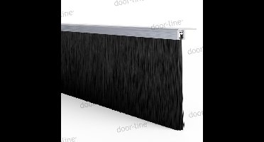 Stripborstel met F-profiel | Voor afdichting van kieren, haaks profiel 90 | Lengte: 1000 mm | Zichtbare haarlengte: 115 mm | Totale hoogte: 122,2 mm