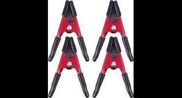 Benson Zeilklemmen/veerklemmen - 4x - staal - 10 cm - lijmklemmen