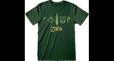 The Legend Of Zelda Quest Essentials Heren T-shirt - groen - XXL