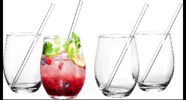 Ritzenhoff & Breker Cocktail longdrinkglazenset, 8-delig, elk 590 ml, inclusief glazen rietjes