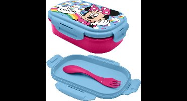 Minnie Mouse Broodtrommel - Lunchbox - Lunchtrommel - Met bestek