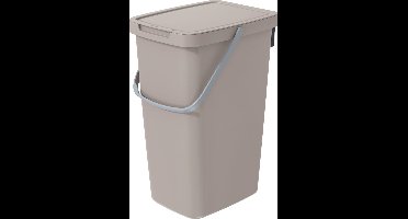 Keden GFT of rest afvalbak - beige - 20L - afsluitbaar - 23 x 29 x 45 cm - klepje/hengsel - afval scheiden