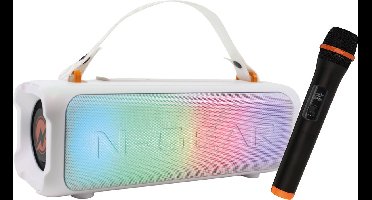 N-Gear Blazooka 703W - Bluetooth Speaker - Karaoke Set - Partybox met Microfoon - Wit