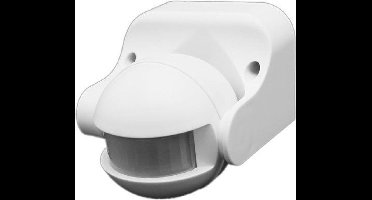 Infrarood Bewegingssensor 180° IP44 - Kunststof - Zwart - Zwart - SILUMEN