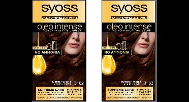 Syoss Haarverf Oleo Intense - 3-82 Subtiel Mahonie - 2 Stuks