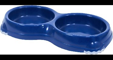 Moderna plastic katteneetbak dubbel Smarty 1 blueberry (inhoud 2x 200 ml)