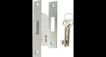 Nemef schuifdeurslot - type 605/40 - rechts en links - 153 x 25 mm - gelakt