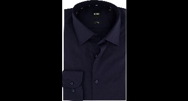 Hugo Boss overhemd mouwlengte 7 donkerblauw