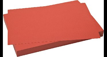 Karton, vel 50x70 cm, 270 gr, kerstrood, 10 vel/ 1 doos