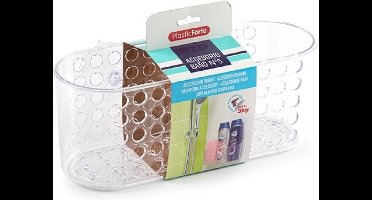 PlasticForte Doucherekje - met zuignappen - transparant - 26 x 12 cm - badrekje