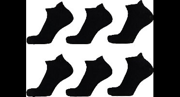 Xtreme Dames Sport Sneakersokken 6pack zwart maat 36/41