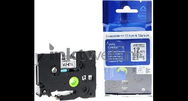 FLWR - Lettertape / TZE-721 / Zwart op Groen - Geschikt voor Brother