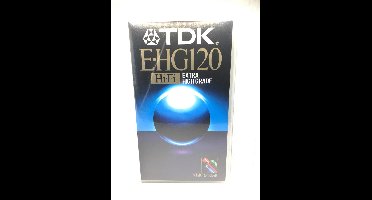 TDK E-HG 120 hi-fi extra grade VHS videocassette / Sealed Blanco.
