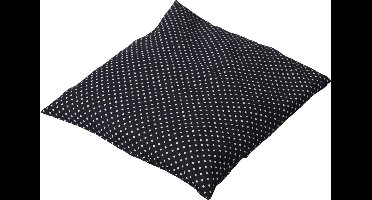 Kersenpitkussen Classico - 25 x 27cm - Donker Blauw met Witte Bollen