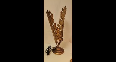 Lamp - Waai Blad -Antiek Goud - 58cm .